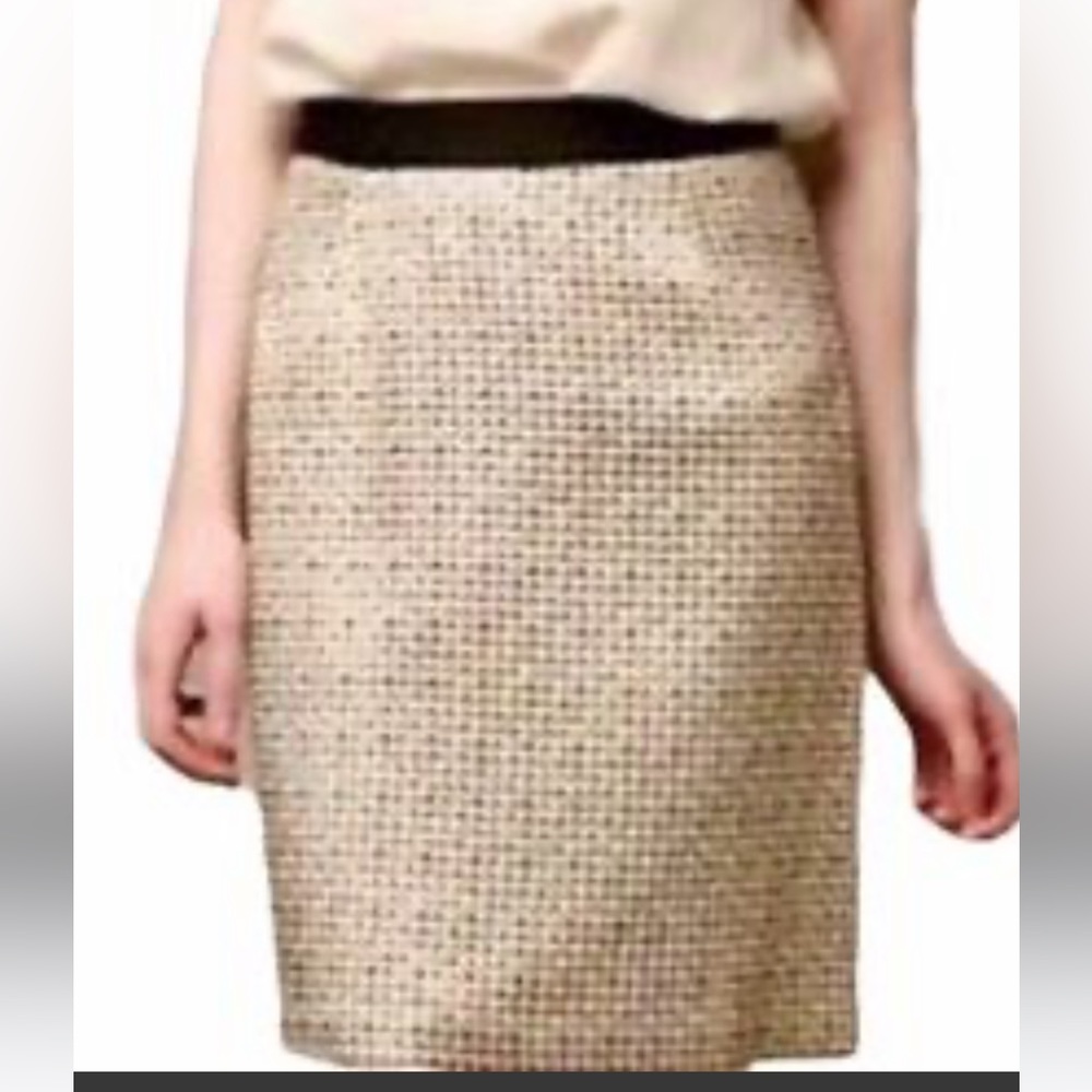 Kate Spade tweed gold skirt